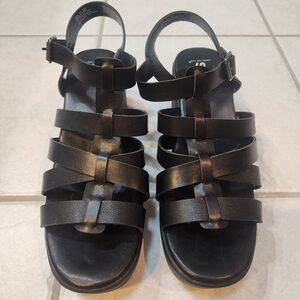 Black Strappy Gladiator Sandals